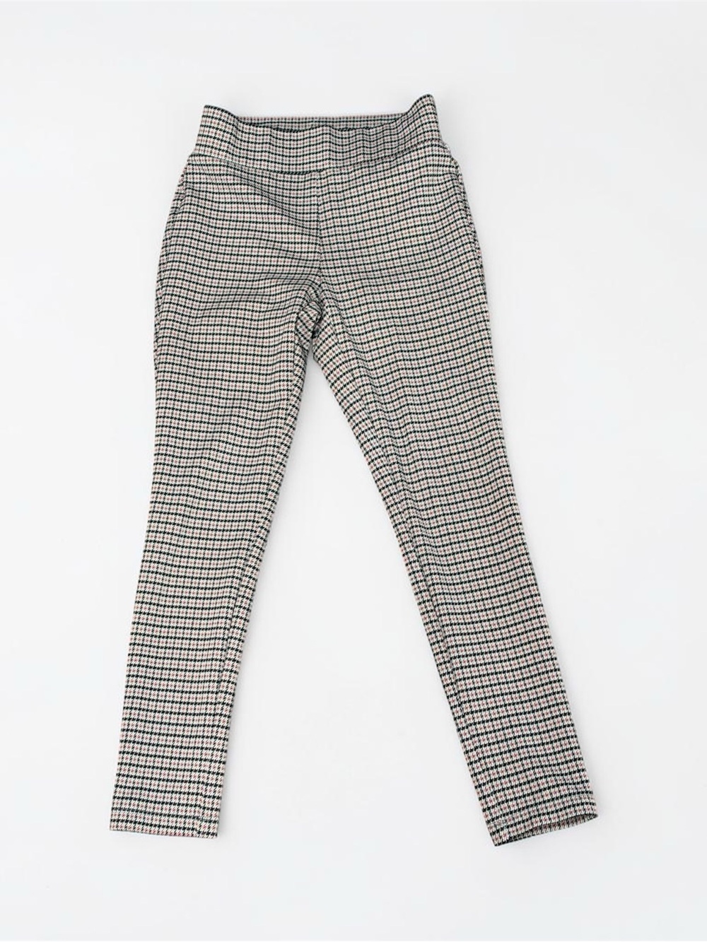 Women LOFT Black & White Houndstooth Leggings XXS